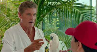 Uh... I'm, uh... I, uh...
I do some... mouth modelling? - Killing Hasselhoff