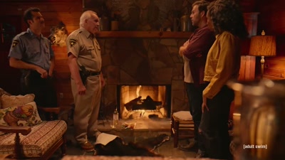 Uh, just down the
road a little bit. - Adult Swim Yule Log