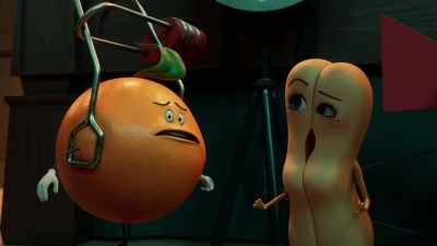 - Uh...
- Look what the orange dragged in. - Sausage Party: Foodtopia
