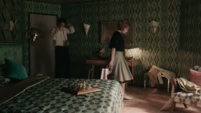 -Uh, may I… -Oh, yeah, just toss them. - The Queen's Gambit