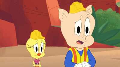 Uh, maybe we could just put the
snack bar on the ground instead. - Bugs Bunny Builders