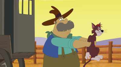 Uh, no, wait.
This ones the brains. Meathead. - Tom and Jerry Cowboy Up!
