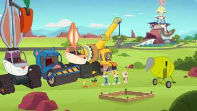 Uh-oh, Looney Crew,
the mixer is cwogged. - Bugs Bunny Builders