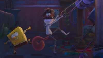 Uh-oh! The gum I use to keep
the engine together is wearing out. - Saving Bikini Bottom: The Sandy Cheeks Movie