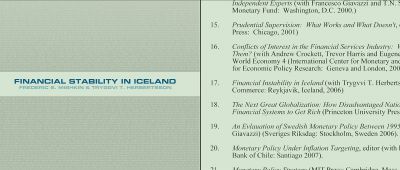 Uh on your CV the title of this report has been changed - Inside Job