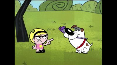 UH, SALIVA, THAT'S NOT A STICK.
THAT'S A SNAKE. - The Grim Adventures of Billy and Mandy