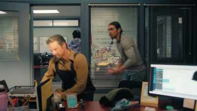- Uh, so this is our office,
and we have, um... Desks. - North of North