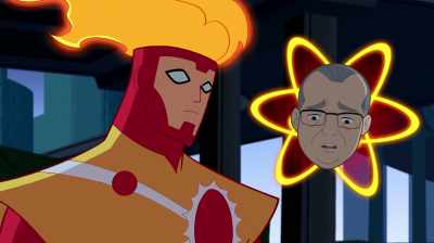 Uh... The Prof says he's sorry
about being such a bonehead. - Justice League Action