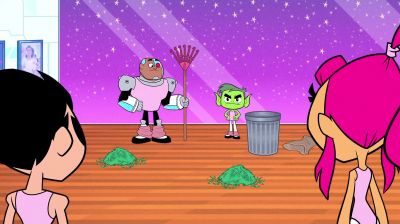 -Uh-uh. Hold up!
-(FROG CROAKS) - Teen Titans Go!
