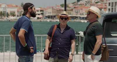 - Uh, well, it's not a holiday,
we're... we're actually working - The Trip to Greece