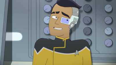 Uh, well, usually I like
to update it while I'm asleep - Star Trek: Lower Decks