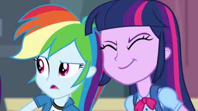 Uh, weren't there rainbows
and lasers and stuff last time? - My Little Pony: Equestria Girls   Rainbow Rocks