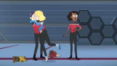 Uh, wha... Uh, c-computer,
end program. - Star Trek: Lower Decks