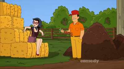 - Uh, why is this wet?
- Best guess, donkey urine. - Corner Gas Animated