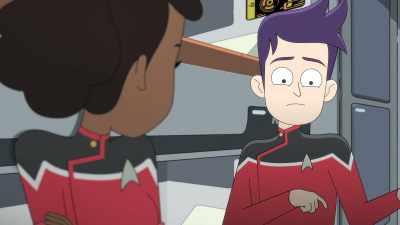 Uh, yeah. Apparently,
the captain doesn't like - Star Trek: Lower Decks