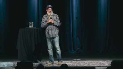 Uh, "Yeah, so I had a kid."
"Yay!" There's... - David Cross: Oh Come On