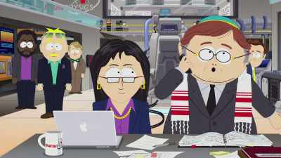 Uh, yes, about 12:30. - South Park: Post COVID: The Return of COVID