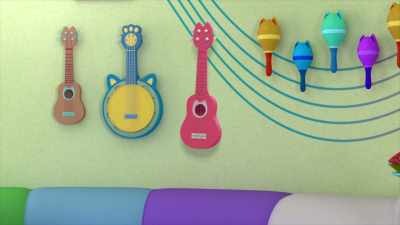 [ukulele strums] - Gabby's Dollhouse