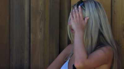 Um, so basically, yesterday
Olivia came up to me here
crying. - Love Island