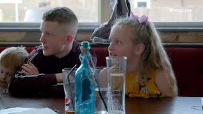 Um, chunky chicken nuggets
with mashed potato... - Stacey Dooley Sleeps Over