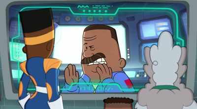 Um, what's... [mimics static] ...that? - The Epic Tales of Captain Underpants in Space