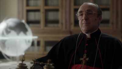 Under your desk, on the right,
you will find a button. - The Young Pope