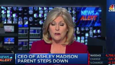 - Under pressure, it looks
like Noel Biderman, - The Ashley Madison Affair