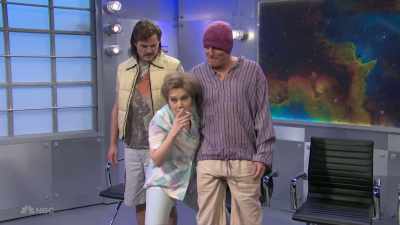 ‫Underwear wise, this devil wears
‫nada.
‫[ Applause ] - SNL50: The Anniversary Special