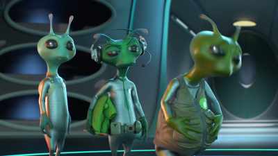 [uneasy stammering] - Alien TV