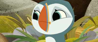 Unless he had to leave
in a hurry! Or been scared off! - Puffin Rock and the New Friends