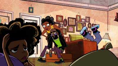 Unless you've built a
mind-reading device - Marvel's Moon Girl and Devil Dinosaur
