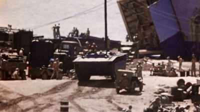 Until they're loading
up for their next battle. - The Pacific War in Color