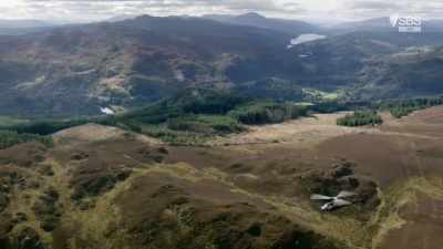 Up here, you can look out
and spot features - Scotland from the Sky