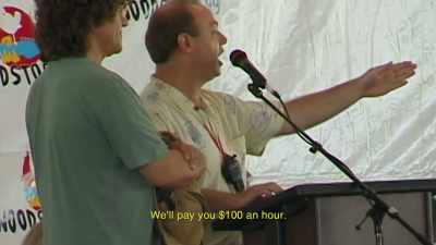 -...up here and you can do this.
-(PEOPLE CHEERING) - Woodstock 99: Peace Love and Rage