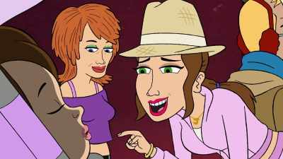 -Up high, Violet.
-[snoring] - Bless the Harts