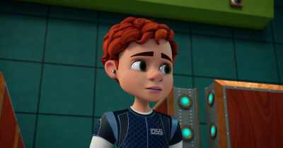 Up in the control booth.
I tapped into your earplug frequency. - Spy Kids: Mission Critical