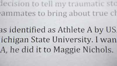 Up until now,
I was identified as Athlete A - Athlete A