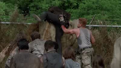Up and over. - The Walking Dead