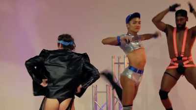 (upbeat club music)
(whistle blowing) - GoGo for the Gold