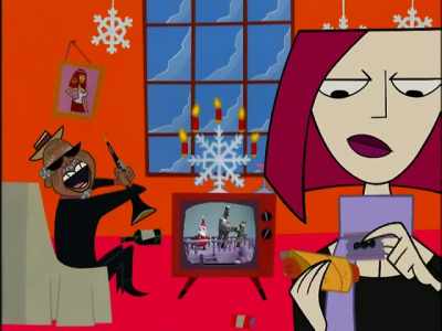 [upbeat dance music playing] - Clone High