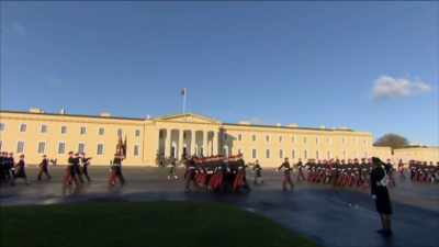 (upbeat military march music)
(muffled shouting) - The Buildings That Fought Hitler