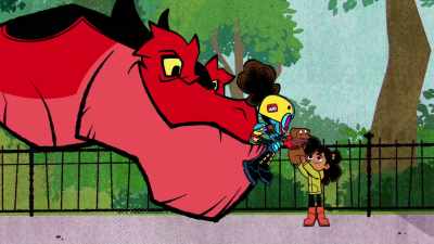 (upbeat music playing) - Marvel's Moon Girl and Devil Dinosaur