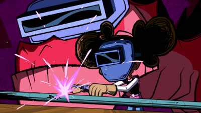 [upbeat music playing] - Marvel's Moon Girl and Devil Dinosaur