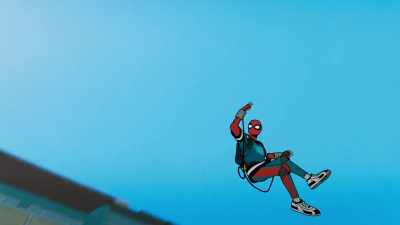 [♪ upbeat pop music playing,
Outasight "Say Hey"] - Your Friendly Neighborhood Spider-Man