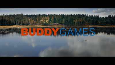 [upbeat rock music plays] - Buddy Games