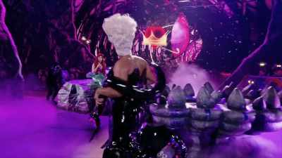 [Ursula] ♪ Lucky you,
you stay human, through and through ♪ - The Little Mermaid Live!