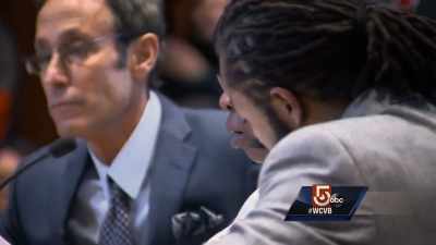 Ursula Ward
choking back tears... - Killer Inside: The Mind of Aaron Hernandez