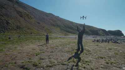 Using a drone to capture a 360
degree image - Shackleton: The Greatest Story of Survival