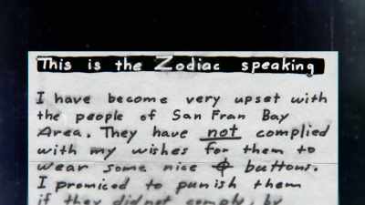 Using computational linguistics
and artificial intelligence. - Myth of the Zodiac Killer