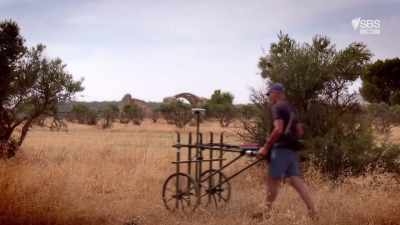 Using geophysics to map
what was beneath the ground, - Curse of the Ancients with Alice Roberts